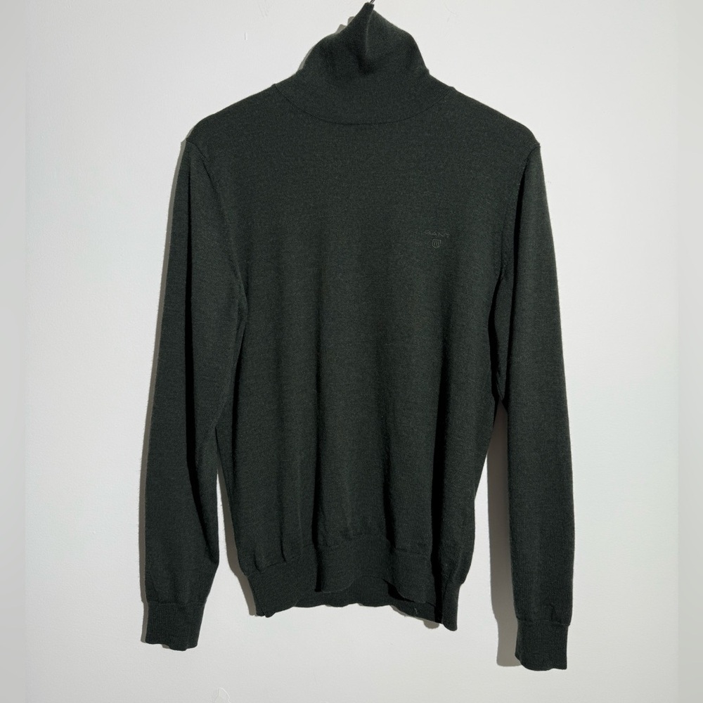 Gant Turtleneck wool sweater green